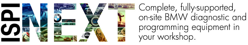 ISPI Next -- Complete, fully-supported, on-site BMW diagnostic and programming equipment in your workshop.